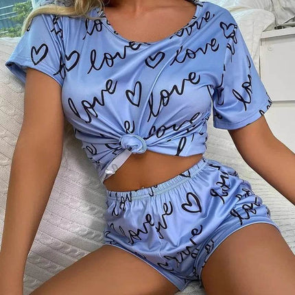 Women Love HEARTS 2pc Sleepwear Pajama Set - Mad Fly Essentials