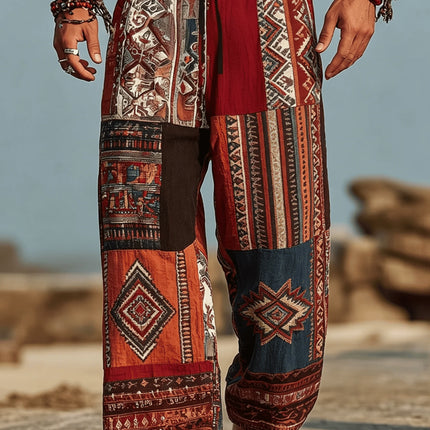 Harem Pants Men Tribal Print 3D Pants - Harem Pants - Seabreeze - Mad Fly Essentials