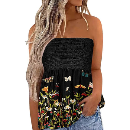 Crop Top Women Sleeveless Butterfly 3D Top - Crop Top - GACVGA - Mad Fly Essentials