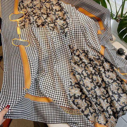 Women Spanish Silk Pashmina Floral Square Shawls - Mad Fly Essentials