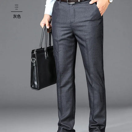 Men Business Casual Formal Suit Pants - Men's Fashion Mad Fly Essentials
