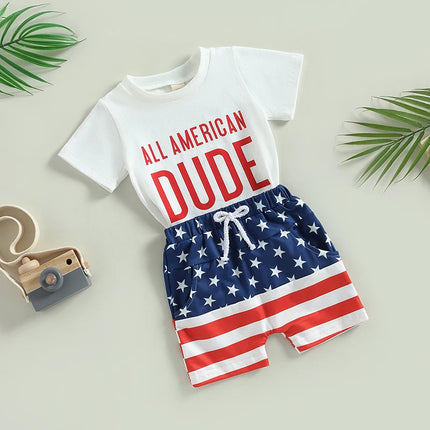 Clothing Set Boy Independence Day Toddler American Outfits - Clothing Set - Canrulo - Mad Fly Essentials