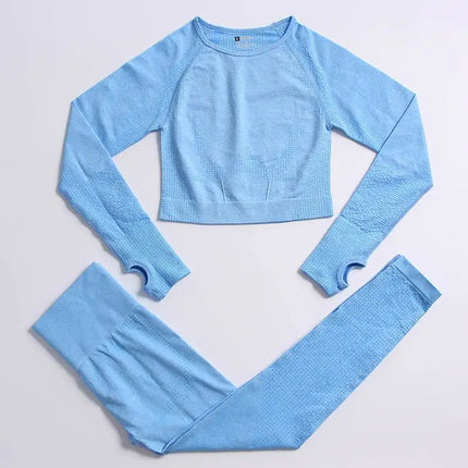 Outfit Set Women 2pc Solid Seamless Top Leggings Set - Outfit Set - Ensemble - Mad Fly Essentials