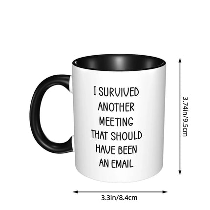Coffee Mug I Survived Another Meeting Mug - Coffee Mugs - Magic Mugs - Mad Fly Essentials