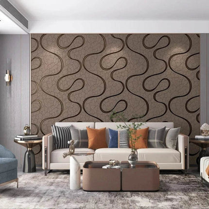 Custom 3D Modern Living Room Spiral Wallpaper - Mad Fly Essentials
