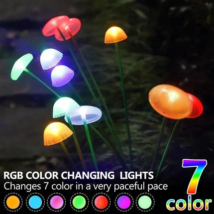 LED Landscape Light Solar Jellyfish Mushroom Outdoor Floral Lawn Lamp - Vecli - LED Landscape Light - Mad Fly Essentials