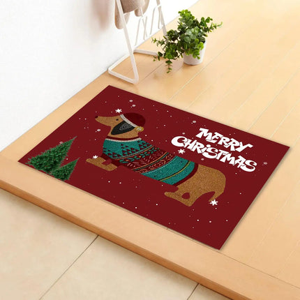Dachshund Doormats Christmas Pet Floor Welcome Mat