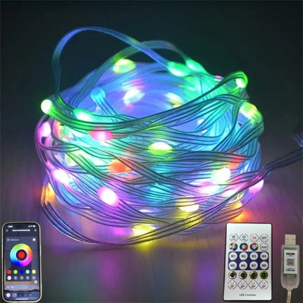 LED Fairy Light RGBIC 5V 15M Bluetooth Light - LED Fairy Light - KHTO - Mad Fly Essentials