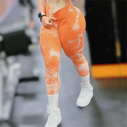 Fitness Leggings Women Seamless Tie Dye Leggings - Fitness Leggings - Ejuhaoti - Mad Fly Essentials
