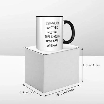 Coffee Mug I Survived Another Meeting Mug - Coffee Mugs - Magic Mugs - Mad Fly Essentials