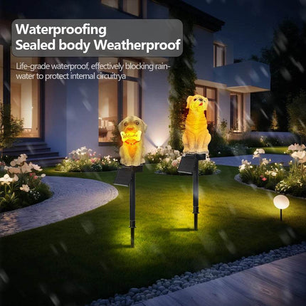 Solar Dog Owl Garden Lawn Lamp - Mad Fly Essentials