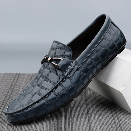 Flats Men Genuine Leather Business Casual Shoes - Flats - M Anxiu - Mad Fly Essentials