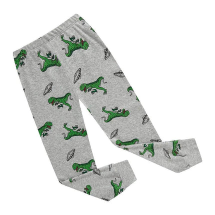 Baby Boy Dinosaur Cartoon Long Pajama Set - Mad Fly Essentials
