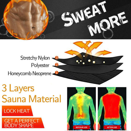 Men Shapewear Waist-Trainer Sauna Suit Sweat-Vest