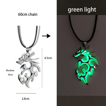Necklace Luminous Kids Gothic Dragon Neck Cord Party Pendant Boy New - Losstower - Necklace - Mad Fly Essentials