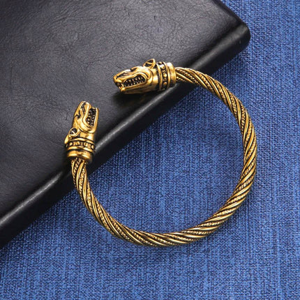 Men Viking Medieval Wolf Norse Bracelet - Mad Fly Essentials