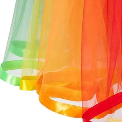 Women Layered Pleated Tulle Rainbow Skirt - Mad Fly Essentials