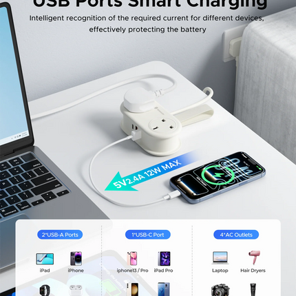Home Electronics Pocket Power Strip Extension USB Type C (UK) - Home electronics - Wenjie Brother - Mad Fly Essentials