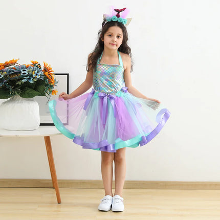 Girl Seasonal Wear Mermaid Cosplay Costume Dress - Girl Seasonal Wear - Cecheetah - Mad Fly Essentials