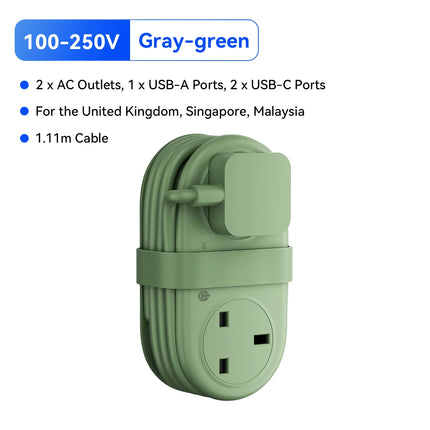 Home Electronics Pocket Power Strip Extension USB Type C (UK) - Home electronics - Wenjie Brother - Mad Fly Essentials