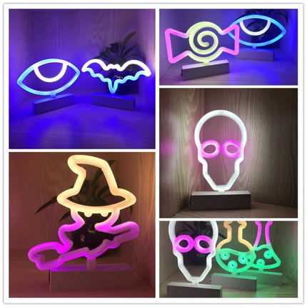 Halloween Decoration Witch Hat Neon Party Lights - Lighting & Bulbs Mad Fly Essentials
