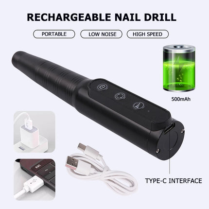 Nail Essentials Cordless Rechargeable Electric Drill Pen - Nail Essentials - Maange - Mad Fly Essentials
