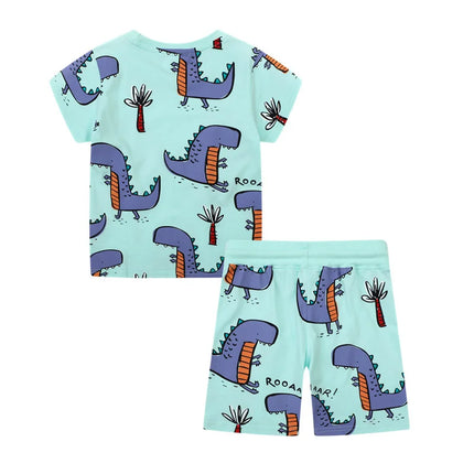 Baby Boy Summer 2024 Dinosaur Casual Clothing Sets