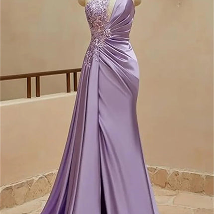 Maxi Dress Women Satin Prom Evening Dress - Maxi Dress - Eightree - Mad Fly Essentials