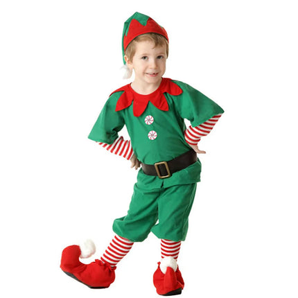 Baby Girls Christmas-Elf-Santa-Claus Costume Party Outfit - Kids Shop Mad Fly Essentials