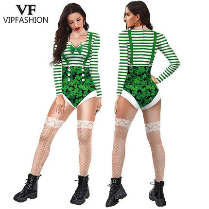 Jumpsuit Women Green Cosplay Costume Bodysuit - Jumpsuit - VF Fashion - Mad Fly Essentials