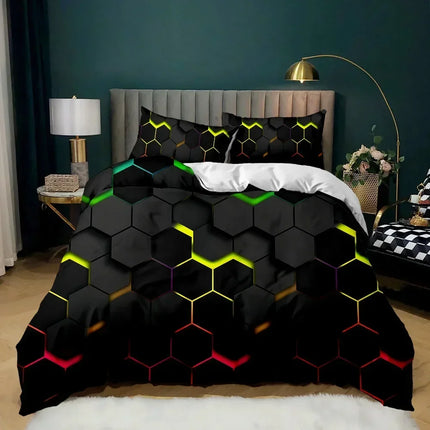 Duvet Set Home 3D Optical Illusion Bedding Set - Duvet Set - Benli White - Mad Fly Essentials