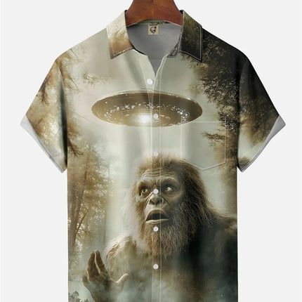 Hawaiian Shirt Men UFO Alien Summer Beach Tee - Hawaiian Shirt - Owlstream - Mad Fly Essentials