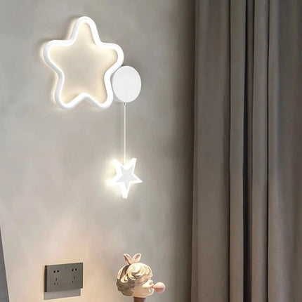 Modern Nordic Kids Room LED Star Cloud Wall Sconce
