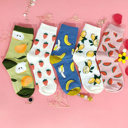 Socks Women Cute Cartoon 4pair Fashion Long Footwear - Socks - Vogul - Mad Fly Essentials