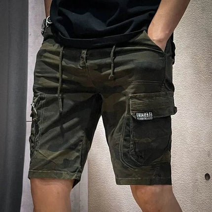Men Summer Bermuda Camo Cargo Shorts - Mad Fly Essentials