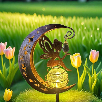 Solar Moon-Shaped LED Garden Lights - Mad Fly Essentials