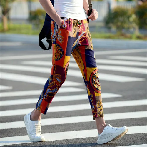 Men 3D Activewear Jogger Graffiti S-6XL Linen Pants