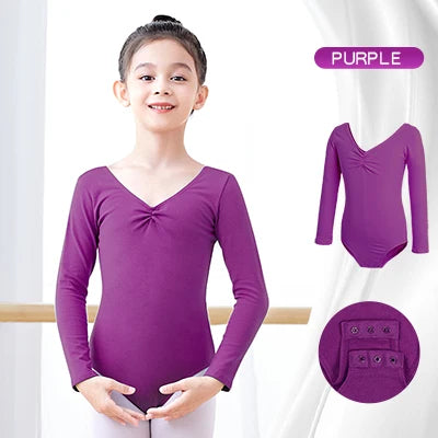 Girl Seasonal Wear Ballet Dance Cotton Bodysuit Leotard - Girl Seasonal Wear - Kooy - Mad Fly Essentials
