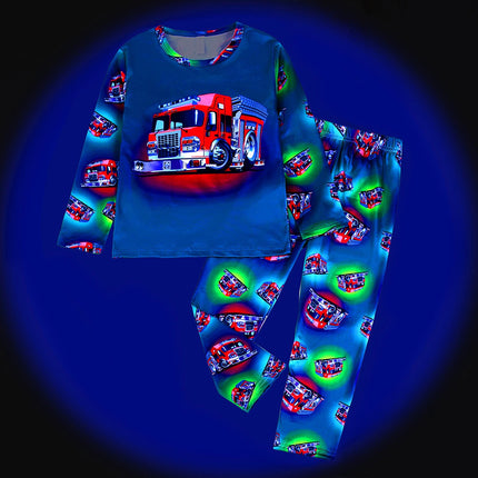 Pajama Set Baby Boy Dinosaur Cartoon Long Glow Pajamas - Pajama Set - AJ Design - Mad Fly Essentials