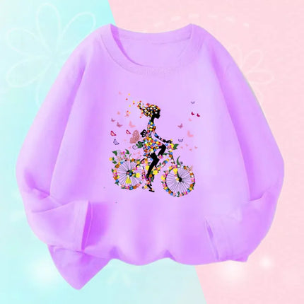 Hoodies Girls Long Heart Kids Graphic Tee Tops - Hoodies - Lolocee - Mad Fly Essentials