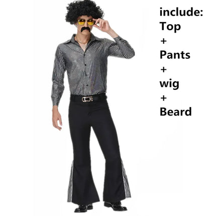 Costume Set Men 70s Retro Couple Cosplay Costume - Costume Set - Costumes Plus - Mad Fly Essentials