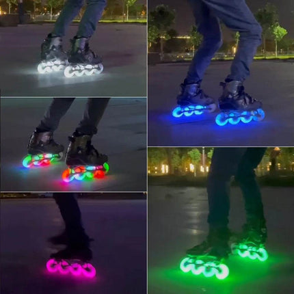 Bidijones 4pc LED Flash Wheel Roller Skate Kids LED Shoes - Mad Fly Essentials