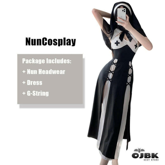 OJBK Historical Nun Cosplay Costume For Women