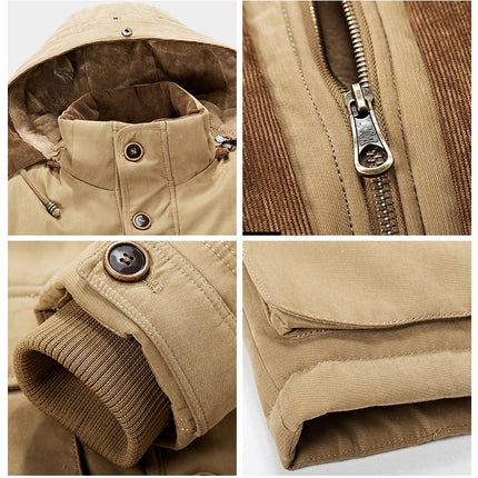 Jacket Men Long Winter Down Cargo Hooded Outerwear - Jacket - LBL Private Label - Mad Fly Essentials