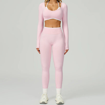Activewear Set 2pc Pink Gym Yoga Workout Fitness Set - Activewear Set - Bessmini - Mad Fly Essentials