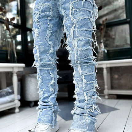 Jeans Men Straight Fit Stretch Casual Denim Pants - Jeans - Metaphor - Mad Fly Essentials