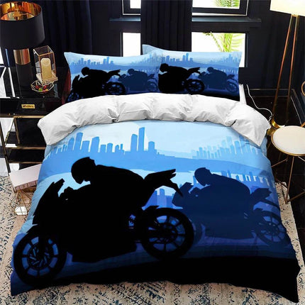 Space Kids Room Motorcycle Bedding Duvet Set - Mad Fly Essentials
