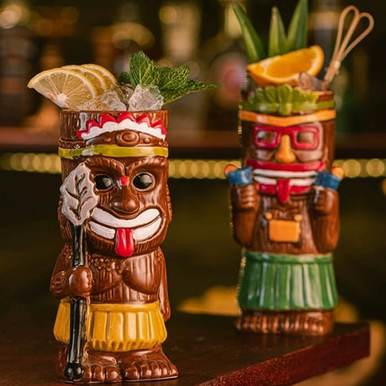 Beer Mug Hawaiian Style Tiki Party Cocktail Drinkware - Tiki Treasures - Beer Mug - Mad Fly Essentials