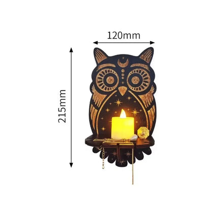 Home Essentials Crystal OWL Animal Wooden Shelf Decor - Home Essentials - Nordic Creations - Mad Fly Essentials