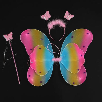 Costume Set 4pc LED Fairy Butterfly Girl Costumes - Costume Set - Bear Leader - Mad Fly Essentials